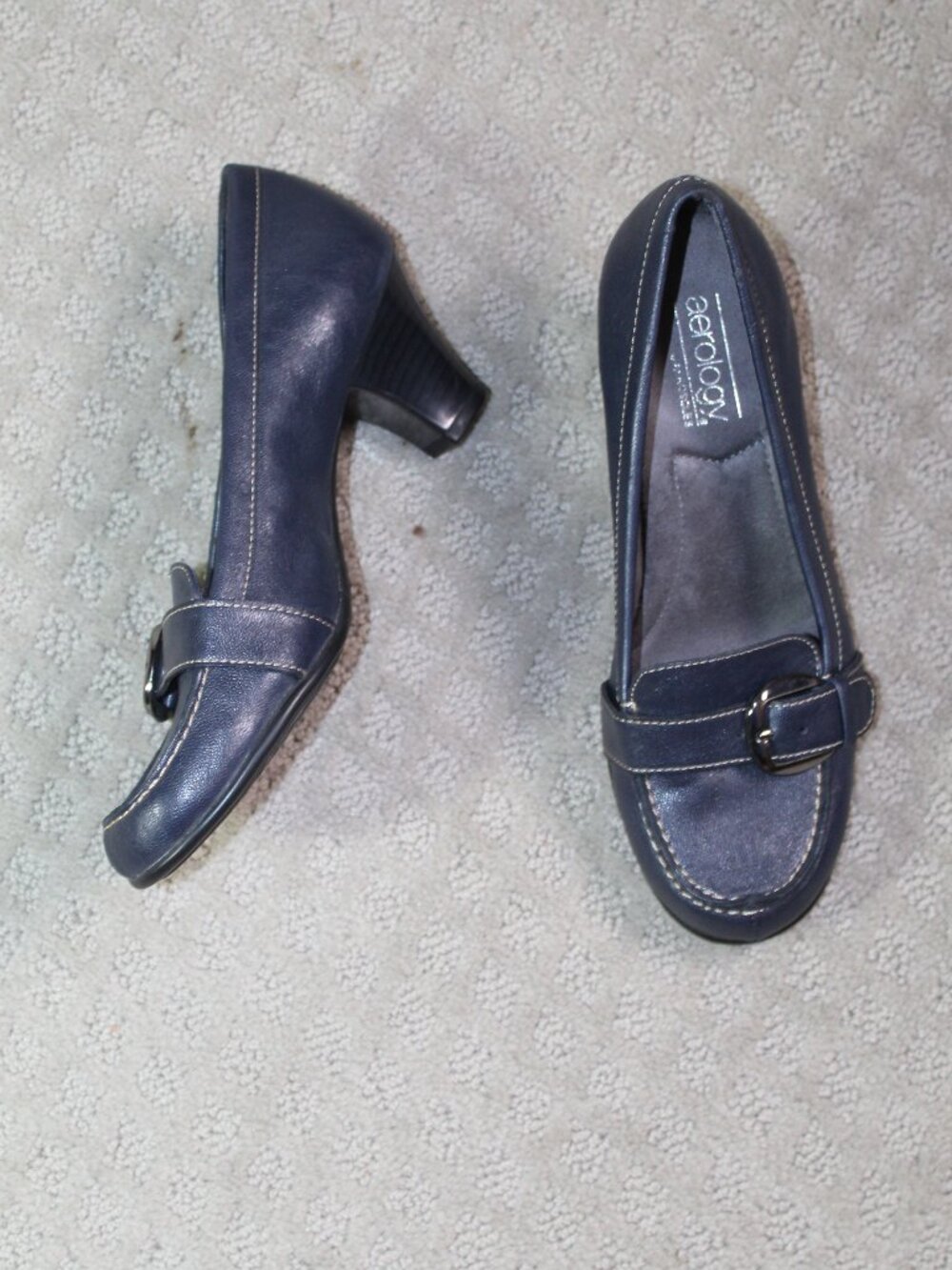 Aerosoles Size 6M Marietta Navy Blue 2.5" Heels